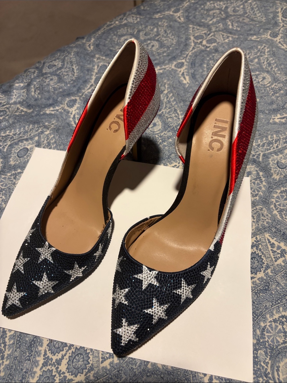 USA FLAG rhinestone shoes
